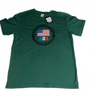 DSG Dicks Sporting Goods USA Olympic Tee Green USA Flag Men’s Medium T-Shirt